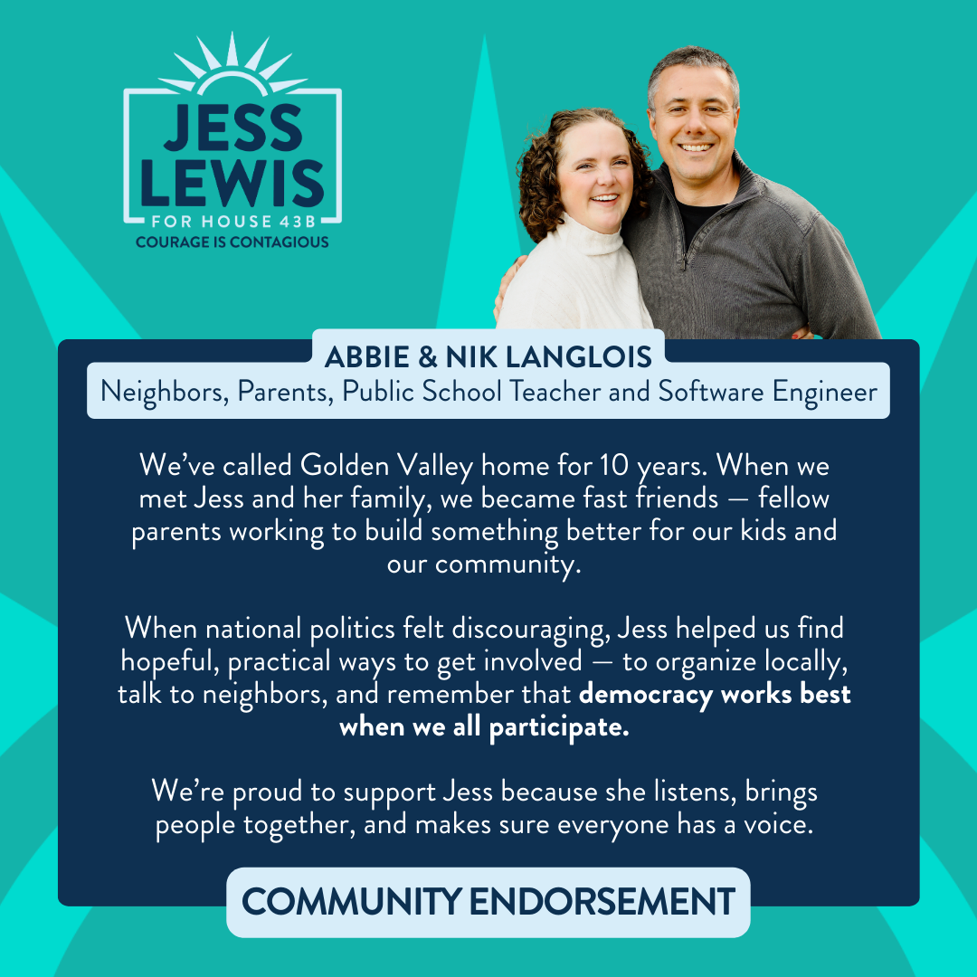 Endorsement from Abbie and Nik L.